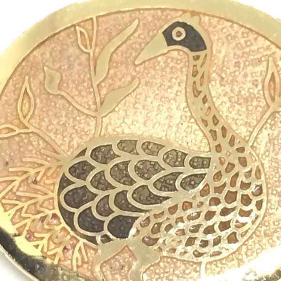 3/$30 VINTAGE DE PASSELLE SYLVESTRE BROOCH PIN ENAMEL PEACOCK BIRD CANADA - Picture 6 of 9